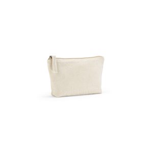 Cairo S 320 gsm recycled cotton toiletry bag (1.1L). Featuring a spacious main compartment for efficient storage and a secure zipper closure
