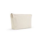 Cairo L 320 gsm recycled cotton toiletry bag (3.9L). Featuring a spacious main compartment for efficient storage and a secure zipper closure