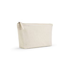 Cairo L 320 gsm recycled cotton toiletry bag (3.9L). Featuring a spacious main compartment for efficient storage and a secure zipper closure