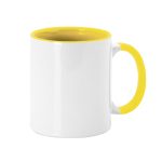 funny custom mug with yellow inside