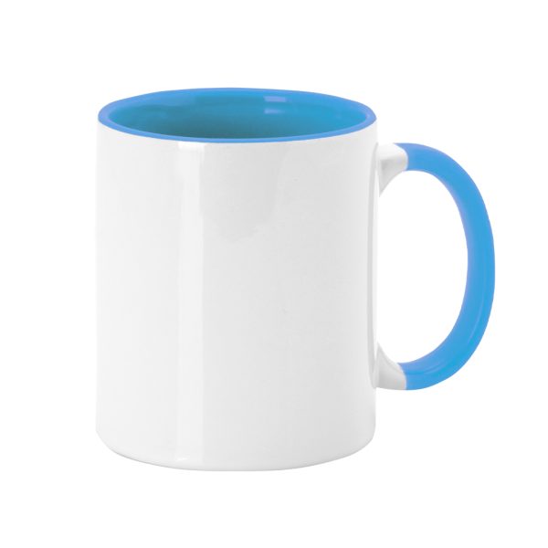 custom printed ceramic mug with coloured interior
