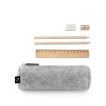 NOMAD. Multi-purpose case in recycled felt (100% rPET) with ruler, pencils, rubber and sharpener - Image 9