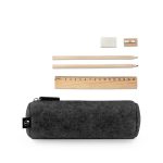 NOMAD. Multi-purpose case in recycled felt (100% rPET) with ruler, pencils, rubber and sharpener - Image 15