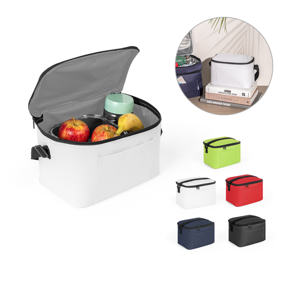 CANCUN Thermal bag in 600D recycled polyester with adjustable webbing strap 7 L