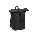 OSASCO BPACK. Roll top backpack with a zip system design that allows the top to be rolled up to fit the volume of the backpack, made from 600D recycled polyester - Image 3