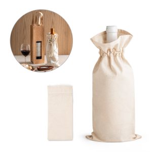 JEROME 100% cotton bag for bottle (180 g/m²)