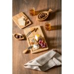 WOODS. Bamboo cheese board with 2 bamboo and stainless steel accessories - Image 3