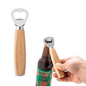 HOLZ Bottle opener in metal and wood