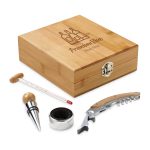 CABERNET. Bamboo, zinc and stainless steel wine set - Image 2