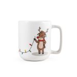 REINDEER. Mug with Christmas print 330 mL - Image 4
