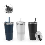 JOYNER M Compact stainless steel travel cup (91% recycled) with vacuum insulated double wall and matt finish 600 mL