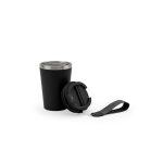 SPITZ. Stainless steel travel mug (90% recycled) with PP outer wall and matte finish 440 mL - Image 5