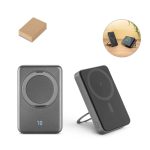 WARSHEL 10 10.000 mAh magnetic power bank with 15W superfast wireless charger in recycled ABS (100% rABS) with stand