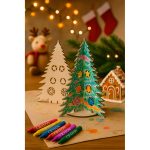 PINERY. Collapsible wooden Christmas tree to colour - Image 2