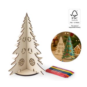 PINERY Collapsible wooden Christmas tree to colour
