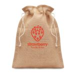 JUTE SMALL - Small jute gift bag 14 x 22 cm - Image 3