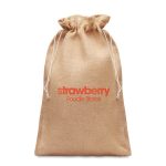 JUTE LARGE - Large jute gift bag 30x47 cm - Image 3