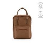 this 18L backpack features a large main compartment a front zipped pocket and two handles with strap fastener. The adjustable shoulder straps in rPET  are provided for enhanced convenience. Supplied in a recycled PE polybag.