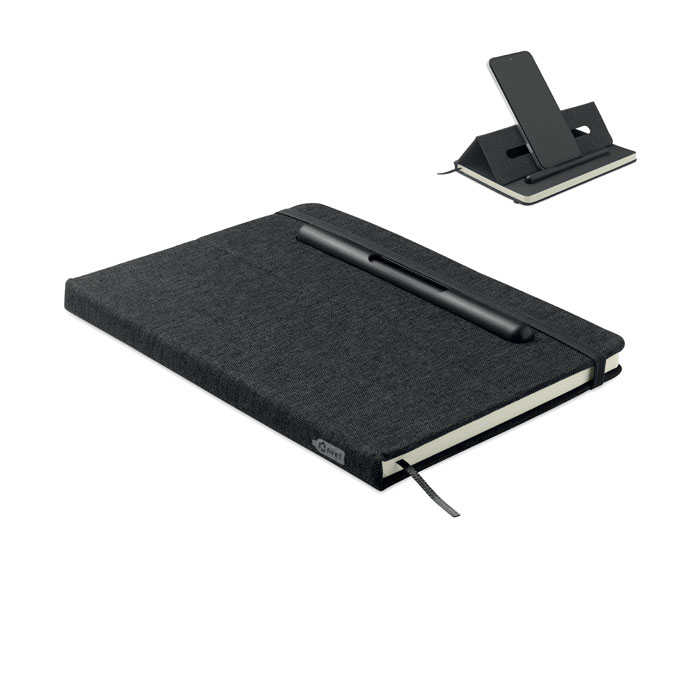 mo2687-03 RINBOOK - A5 notebook with phone holder - Image 1