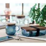 VITRIO MUG - Ribbed glass mug 300ml - Image 3