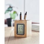 MANILA - Bamboo pen holder and LCD clock - Image 6
