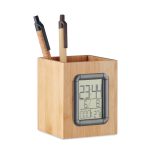 MANILA - Bamboo pen holder and LCD clock - Image 3