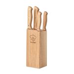 GOURMET - 5 piece knife set in base - Image 6