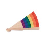 BOWFAN - Rainbow wooden hand fan - Image 4