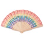BOWFAN - Rainbow wooden hand fan - Image 2