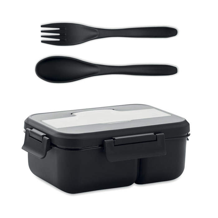 mo6646-03 MAKAN - Lunch box with cutlery in PP - Image 1