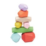DOLMEN - 8 stacking wood rocks in pouch - Image 4