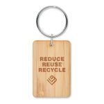 ANGLEBOO - Rectangular bamboo key ring - Image 3