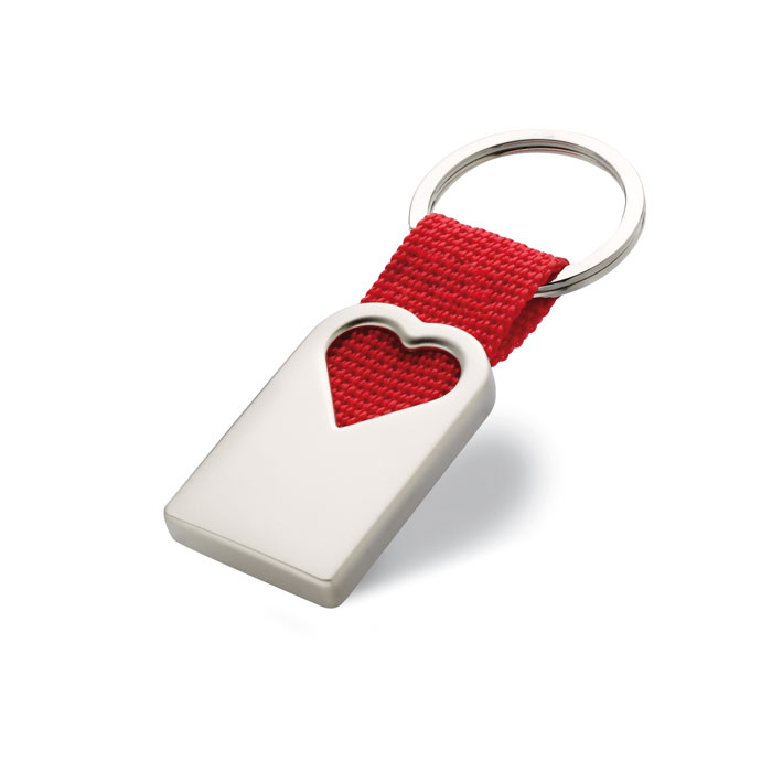 mo7155-05 BONHEUR - Heart metal key ring - Image 1