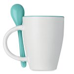 DUAL - Bicolour mug with spoon 250 ml - Image 2