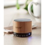 ROUND BAMBOO - Round Bamboo wireless speaker - Image 5