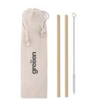 NATURAL STRAW - Bamboo Straw w/brush in pouch - Image 4