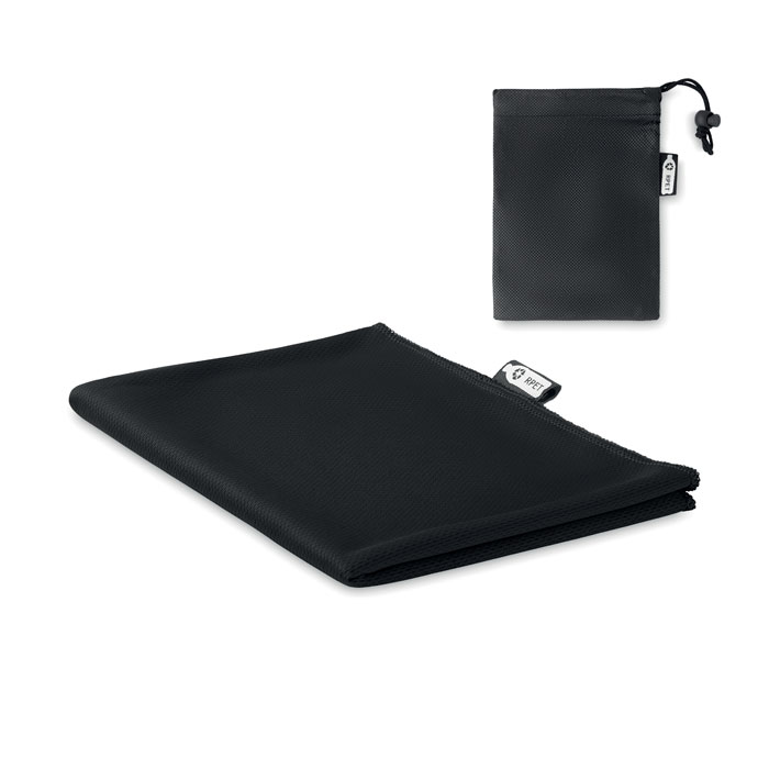 mo9918-03 TUKO RPET - RPET sports towel and pouch - Image 1