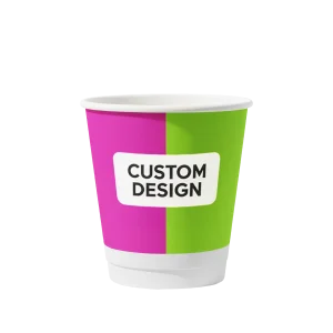 Custom Printed 225ml Double Wall Paper Cup 8oz