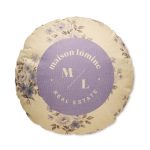Custom Printed Linen Textured Round Cushion Cover 40cm - Image 2