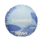 Branded round polyester cushion cover for hotels and office receptions