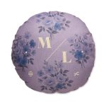 Full colour sublimation printed linen textured round cushion cover