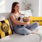 Full colour sublimation printed velvet cushion for promotional branding