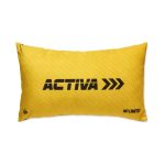 Custom printed velvet rectangular cushion with full colour company logo