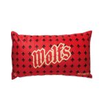 Personalised velvet polyester cushion for hotels and office receptions
