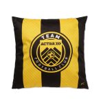 Custom printed square velvet cushion with full colour company logo